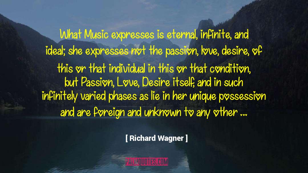 Expresses quotes by Richard Wagner