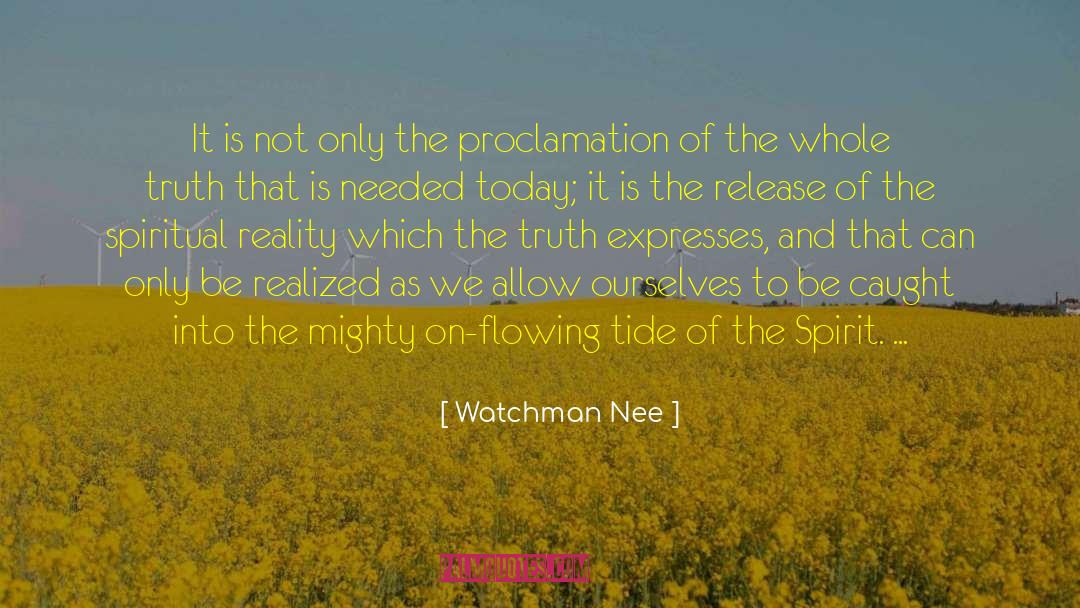 Expresses quotes by Watchman Nee