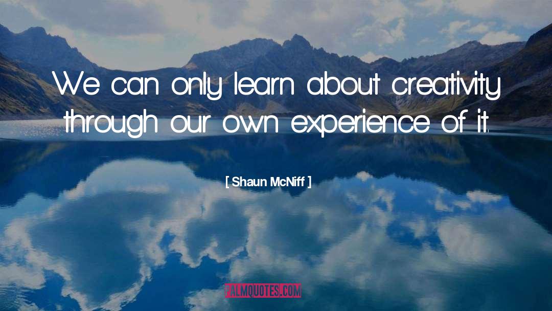 Expressing Creativity quotes by Shaun McNiff