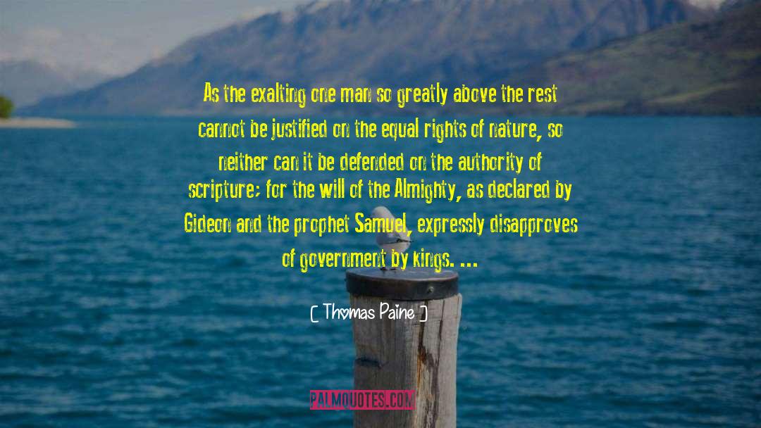 Expressly quotes by Thomas Paine