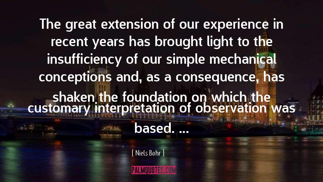 Extension quotes by Niels Bohr