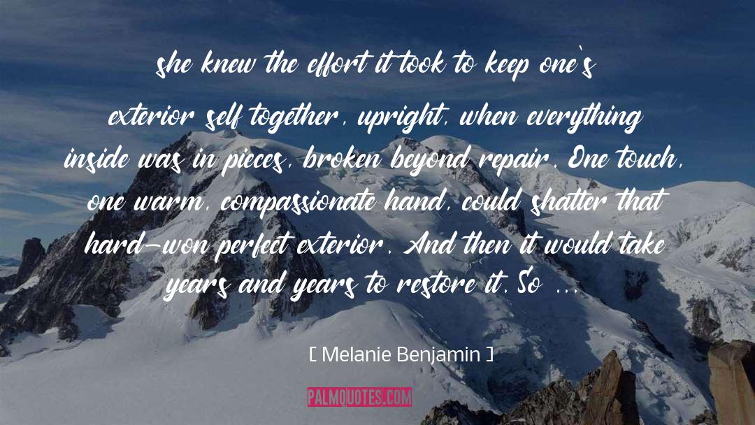 Exterior quotes by Melanie Benjamin