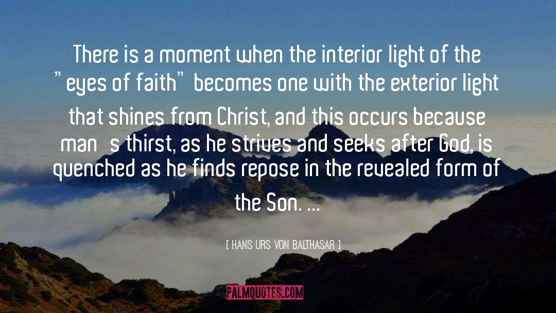 Exterior quotes by Hans Urs Von Balthasar