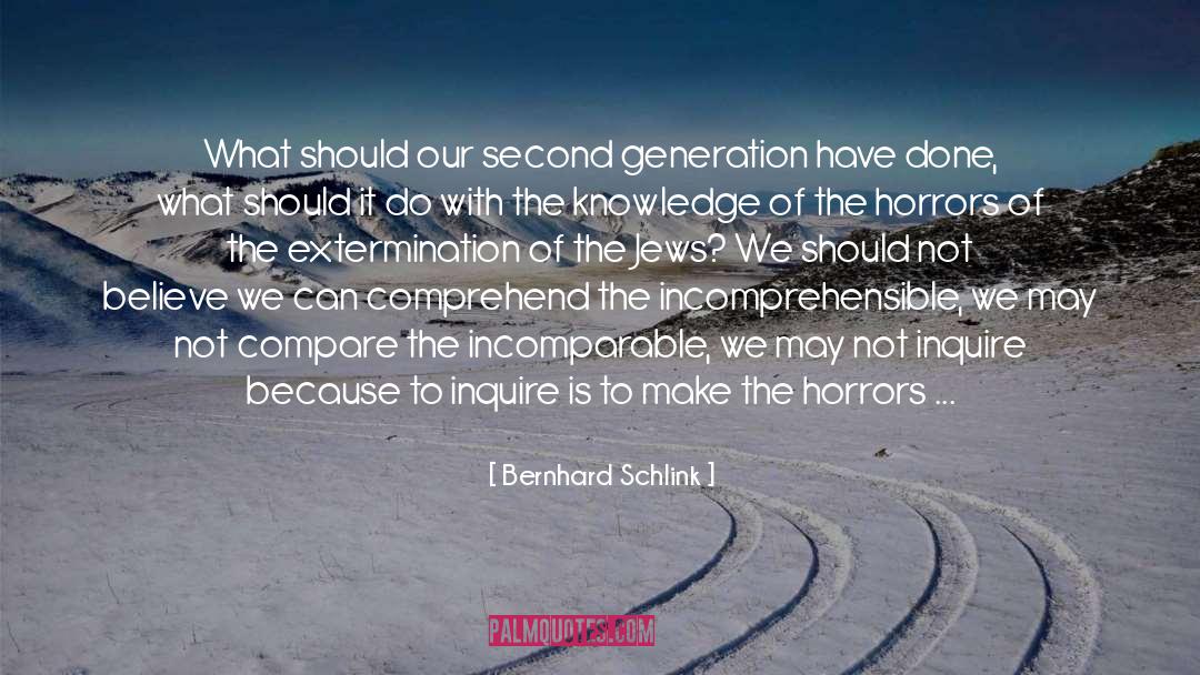 Extermination quotes by Bernhard Schlink