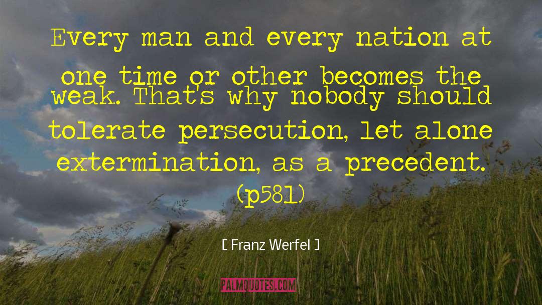 Extermination quotes by Franz Werfel