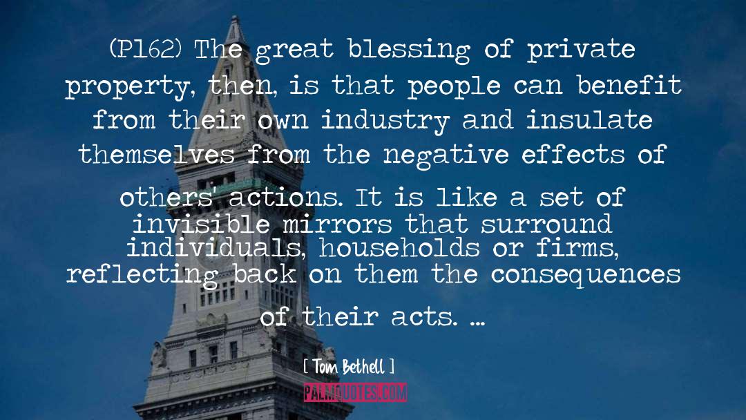 Externalities quotes by Tom Bethell