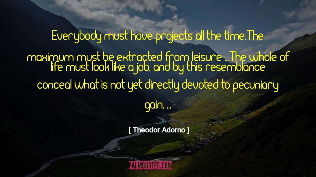 Extracted quotes by Theodor Adorno