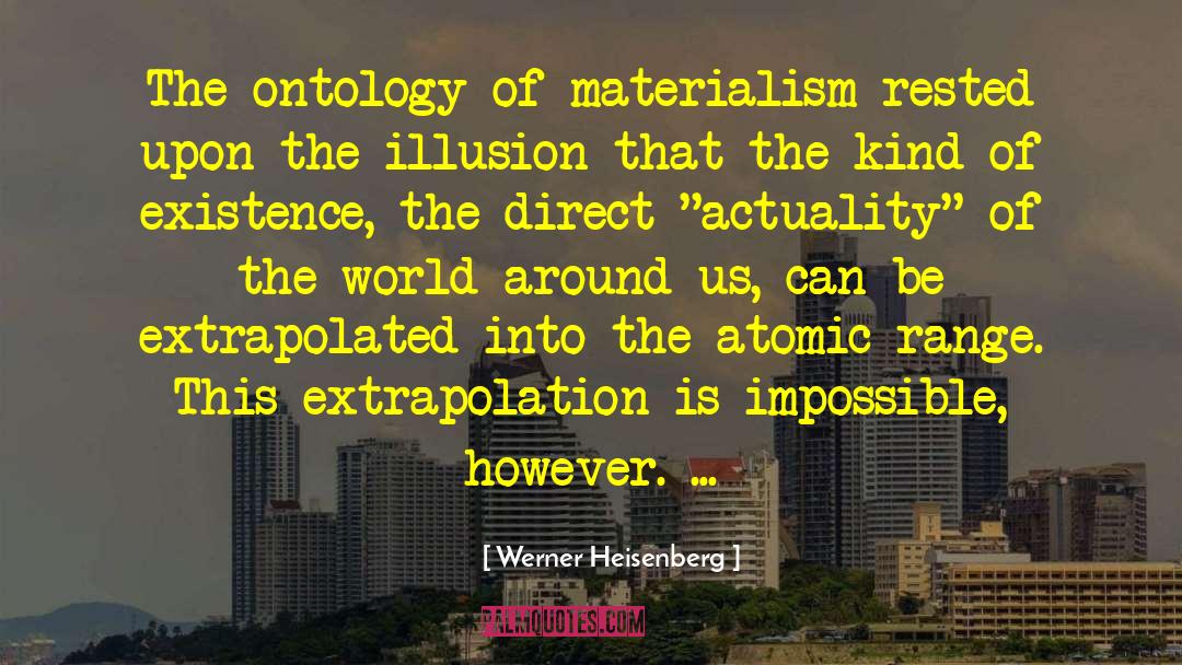 Extrapolation quotes by Werner Heisenberg