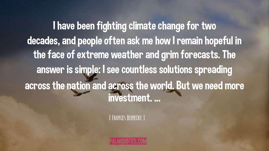 Extreme Weather quotes by Frances Beinecke