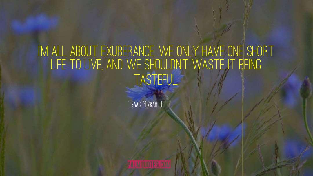Exuberance quotes by Isaac Mizrahi