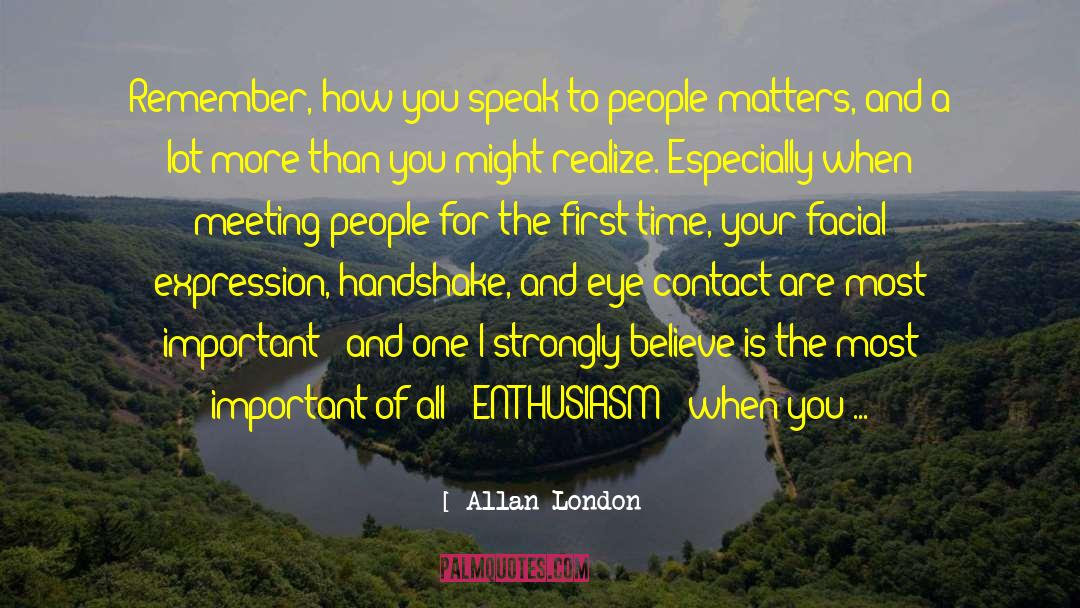 Eye Contact quotes by Allan London