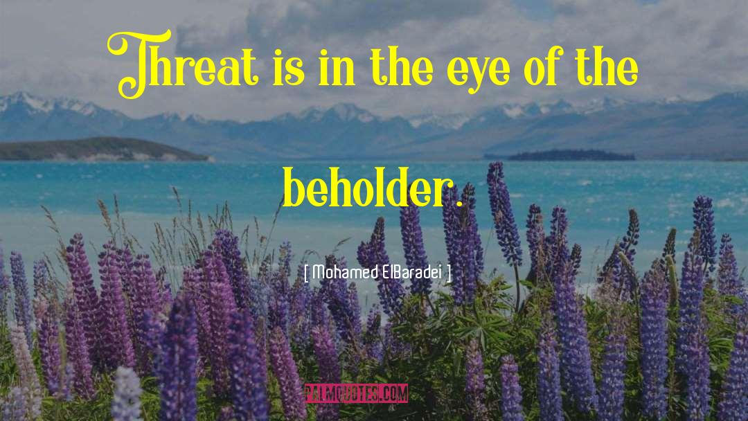 Eye Of The Beholder quotes by Mohamed ElBaradei