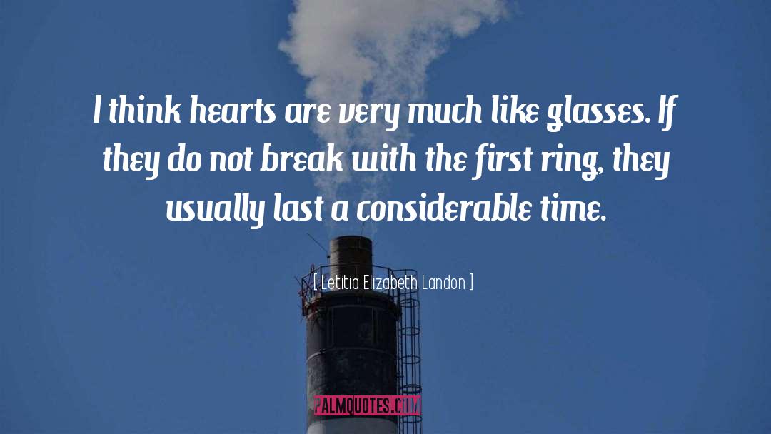 Eyeglasses quotes by Letitia Elizabeth Landon