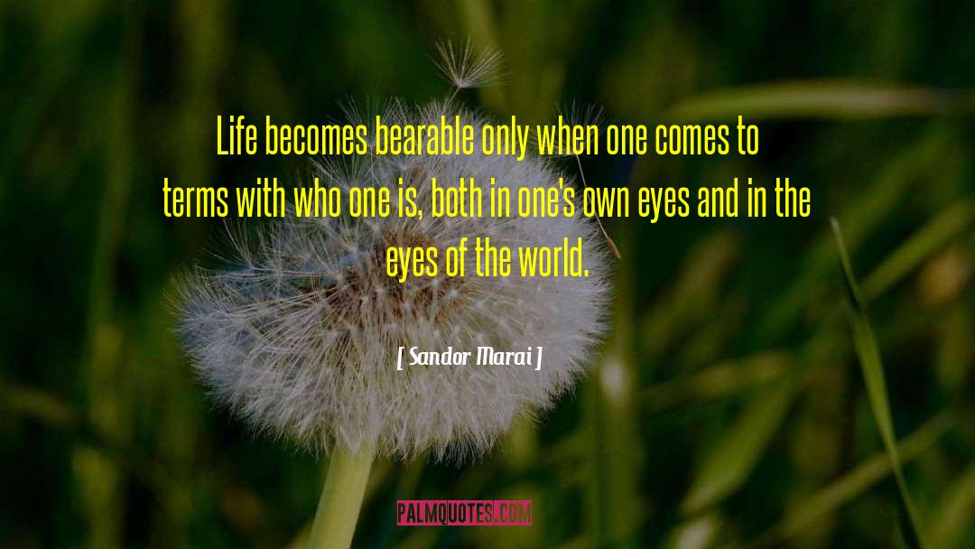 Eyes Of The World quotes by Sandor Marai