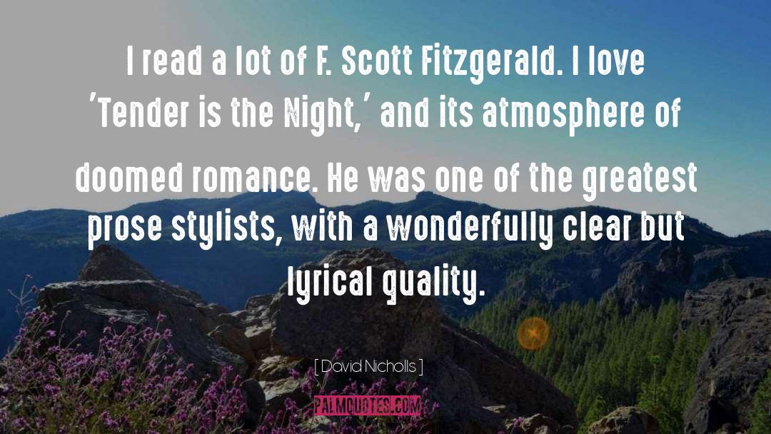 F Scott Fitzgerald quotes by David Nicholls