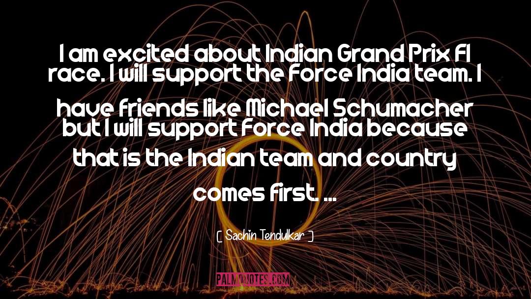 F1 quotes by Sachin Tendulkar