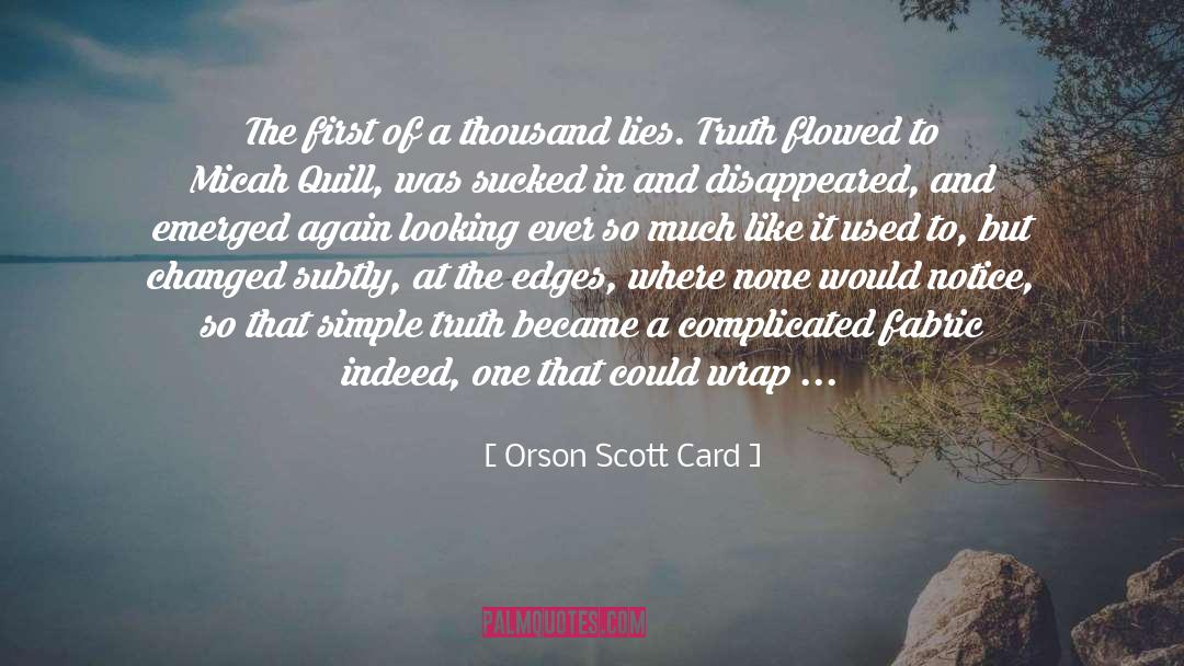 Fabric quotes by Orson Scott Card