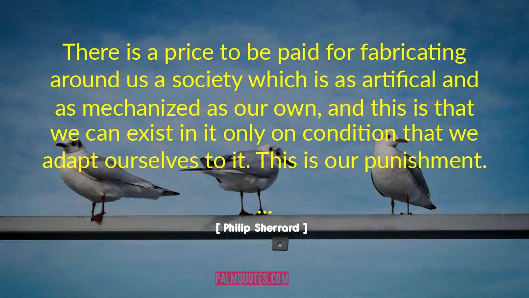 Fabricating quotes by Philip Sherrard