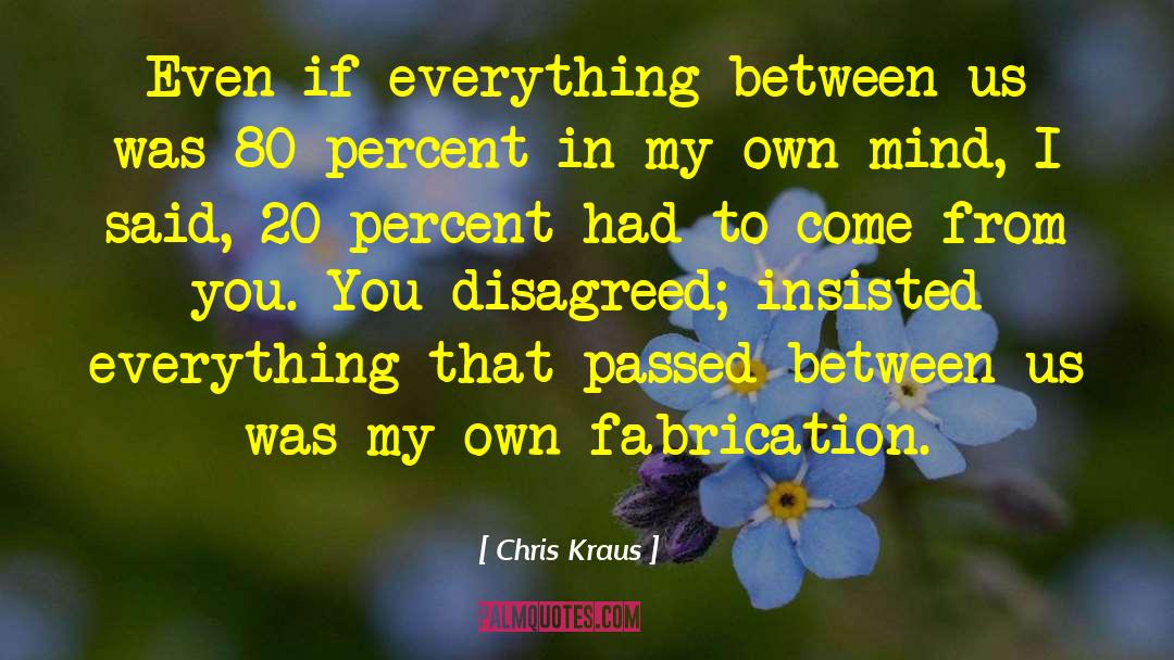 Fabrication quotes by Chris Kraus