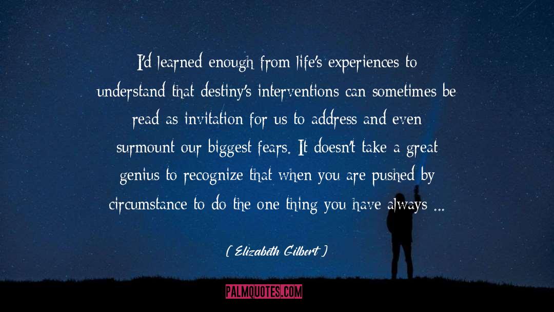Face The Fear quotes by Elizabeth Gilbert