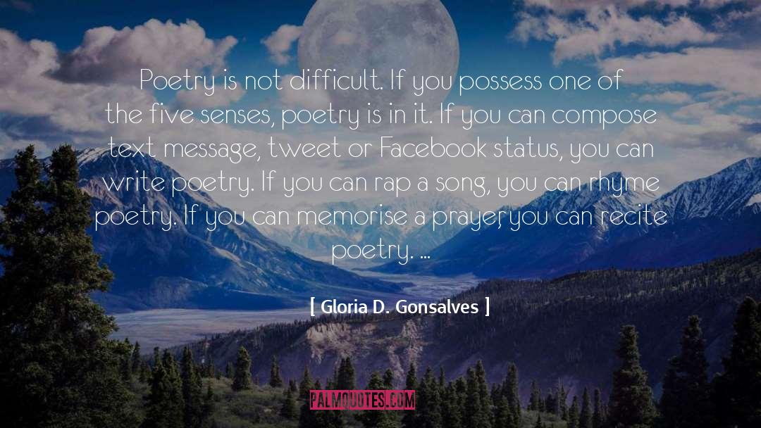 Facebook Status quotes by Gloria D. Gonsalves