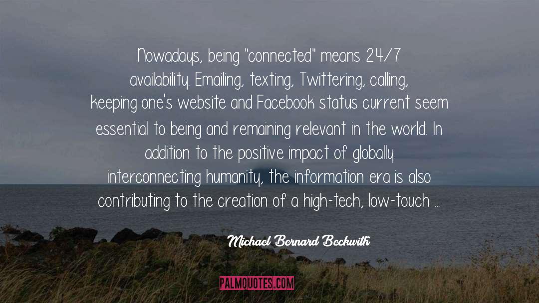 Facebook Status quotes by Michael Bernard Beckwith