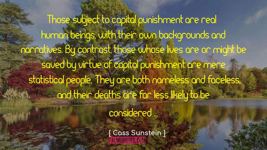 Faceless quotes by Cass Sunstein