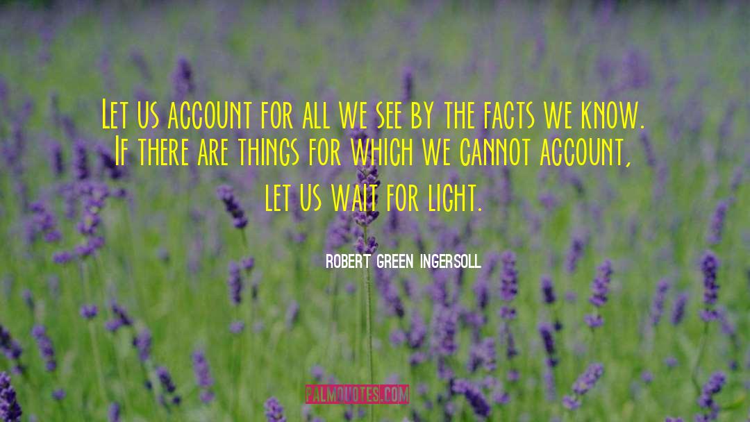 Facing Facts quotes by Robert Green Ingersoll