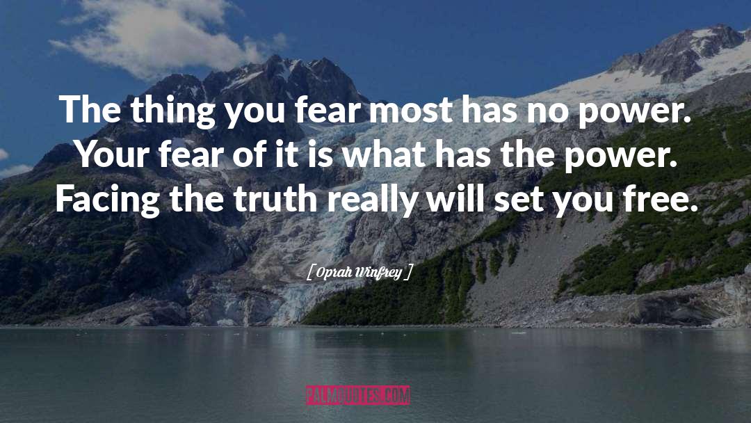 Facing Fear quotes by Oprah Winfrey