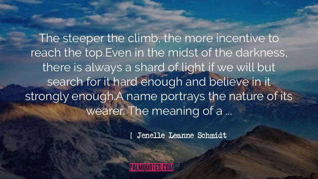 Facing Great Odds quotes by Jenelle Leanne Schmidt