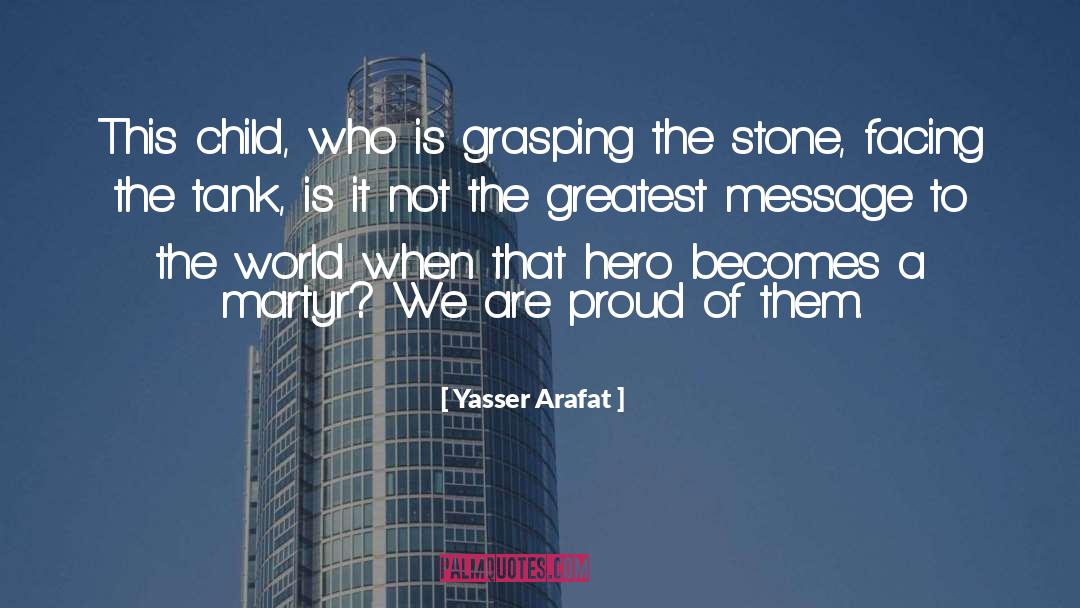 Facing quotes by Yasser Arafat