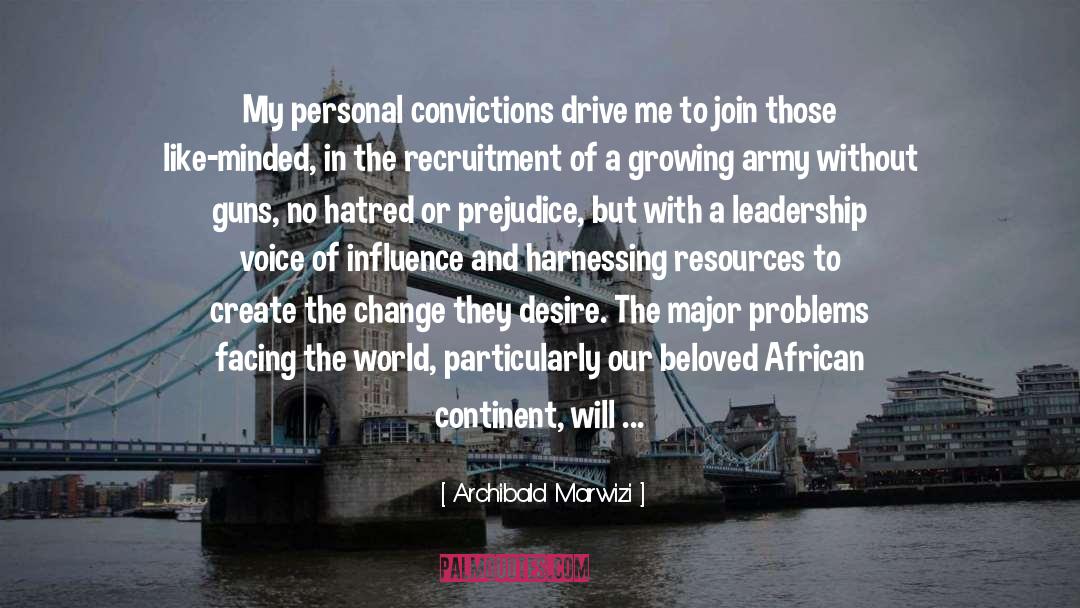 Facing quotes by Archibald Marwizi