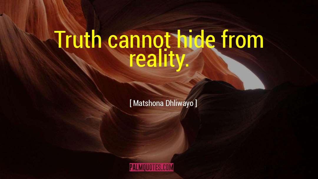 Facing Reality Hide quotes by Matshona Dhliwayo