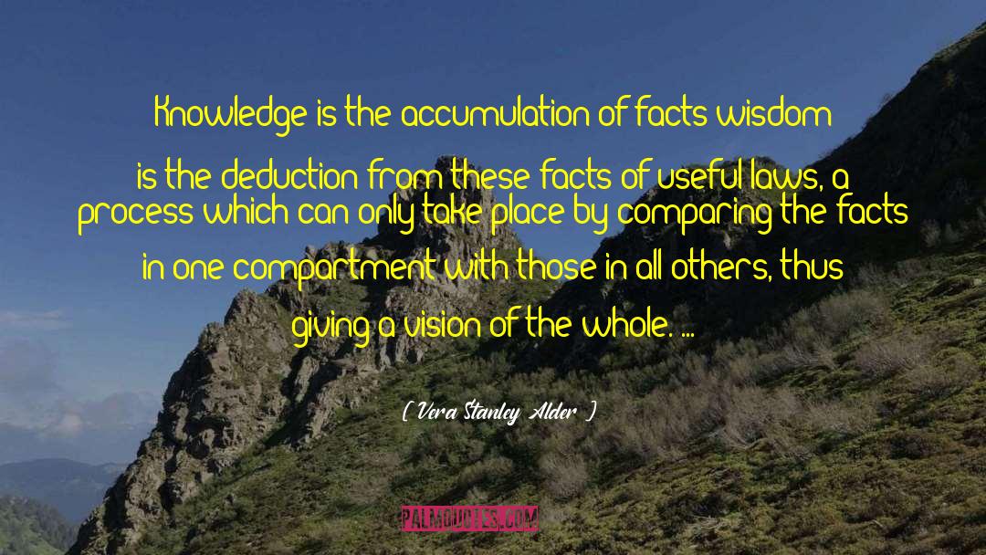 Facts Wisdom quotes by Vera Stanley Alder