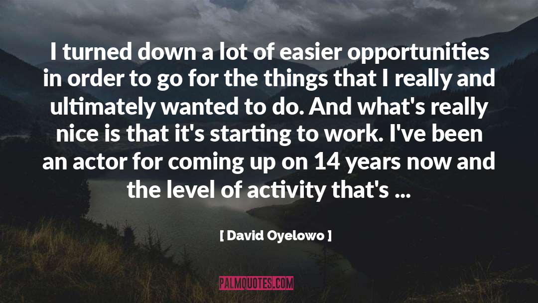Factual Approach quotes by David Oyelowo