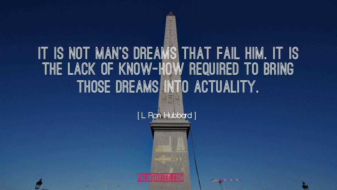 Failing quotes by L. Ron Hubbard