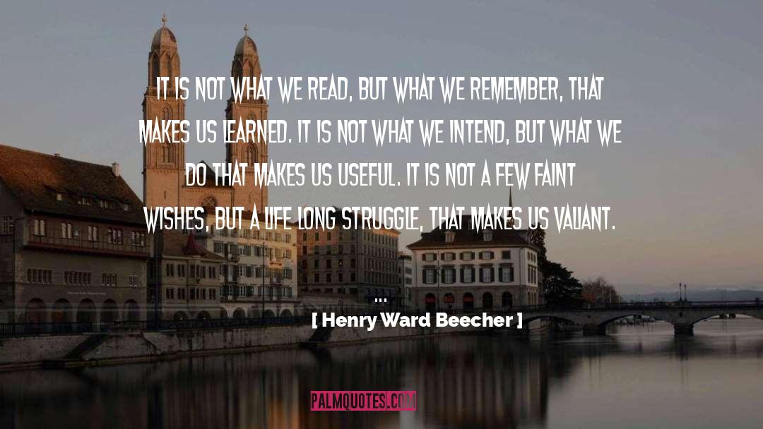 Faint quotes by Henry Ward Beecher