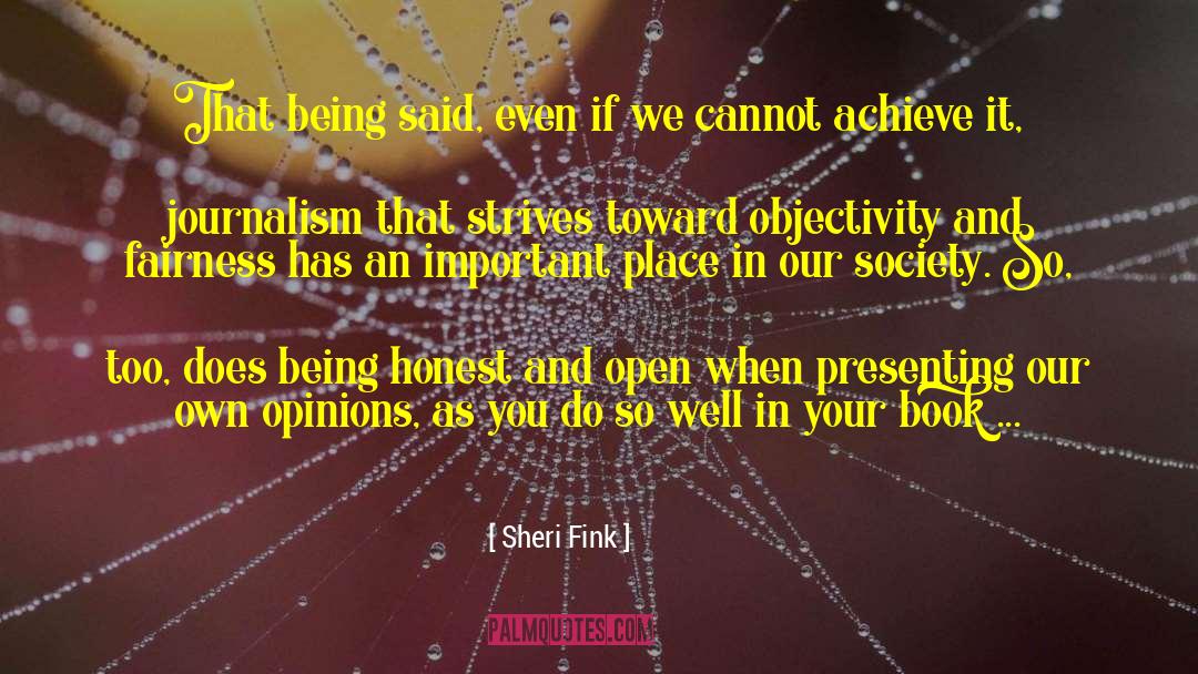 Fairness quotes by Sheri Fink