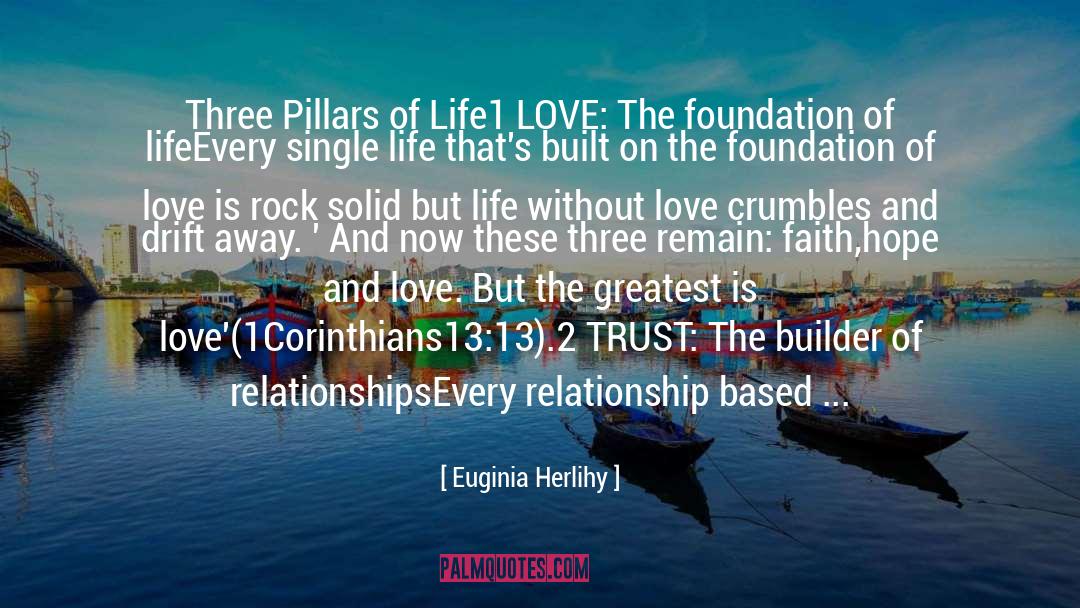 Faith Hope And Love quotes by Euginia Herlihy