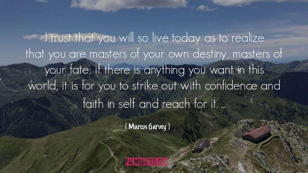 Faith In Self quotes by Marcus Garvey