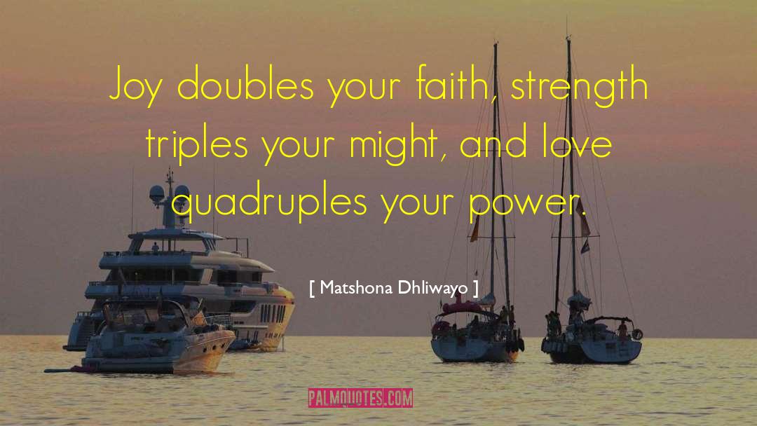 Faith Strength quotes by Matshona Dhliwayo