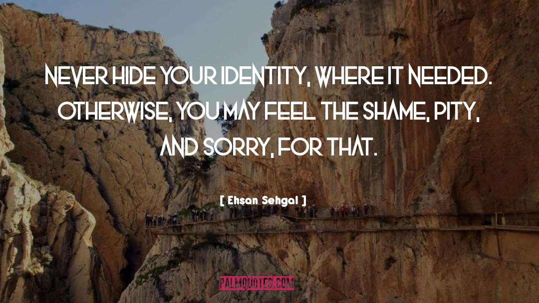 Fake Identity quotes by Ehsan Sehgal