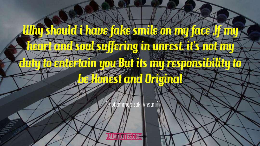 Fake Smile quotes by Mohammed Zaki Ansari