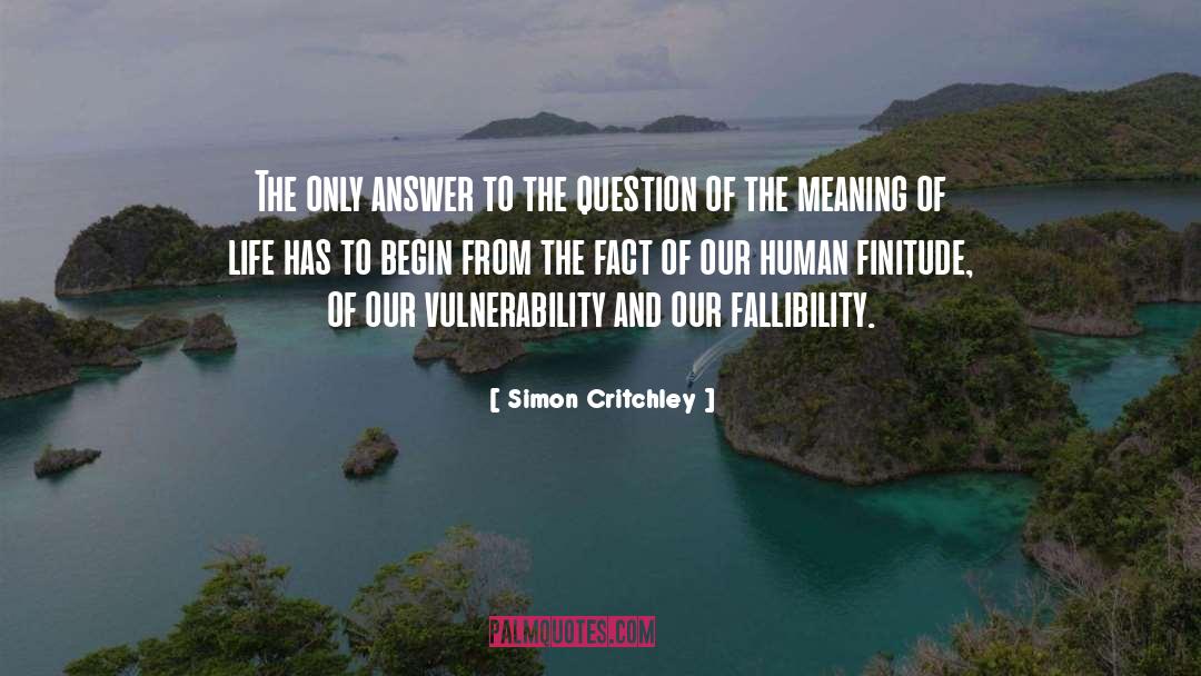 Fallibility Synonym quotes by Simon Critchley