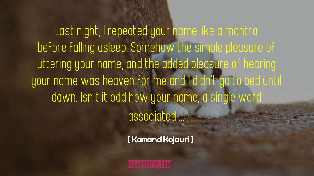 Falling Asleep quotes by Kamand Kojouri