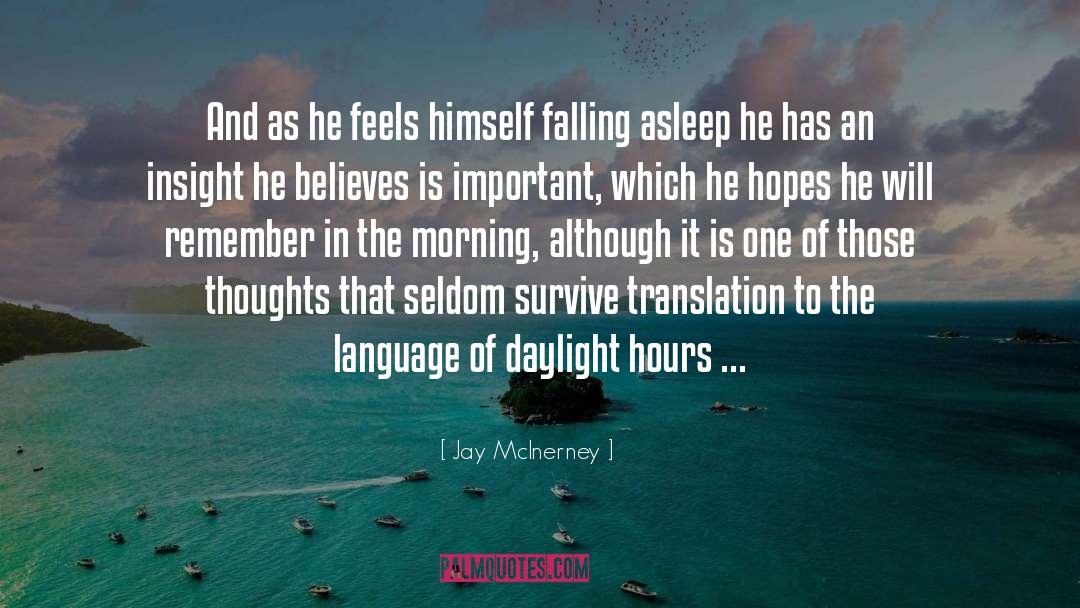 Falling Asleep quotes by Jay McInerney