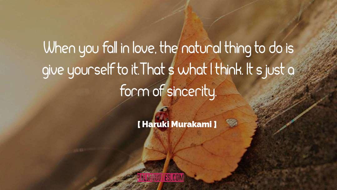 Falling In Love Deep quotes by Haruki Murakami