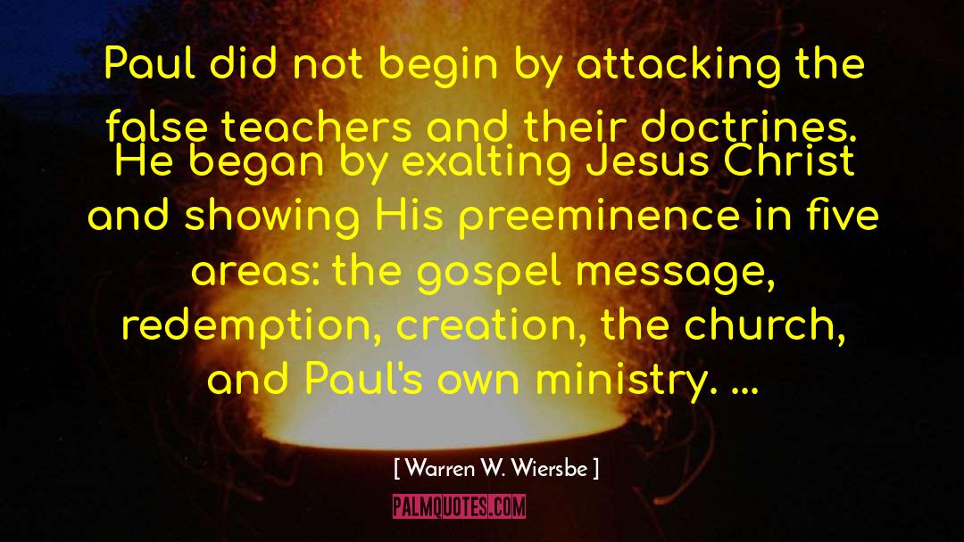 False Doctrine quotes by Warren W. Wiersbe