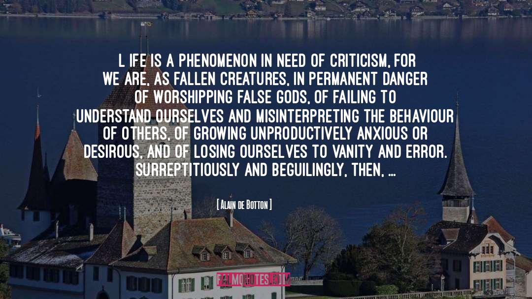 False Gods quotes by Alain De Botton