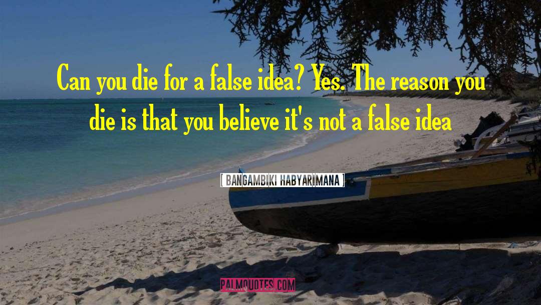 False Idea quotes by Bangambiki Habyarimana